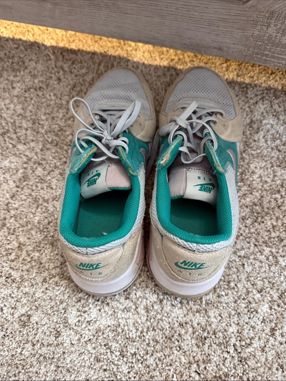 Nike Women’s Air Max Sneakers in Teal and Beige